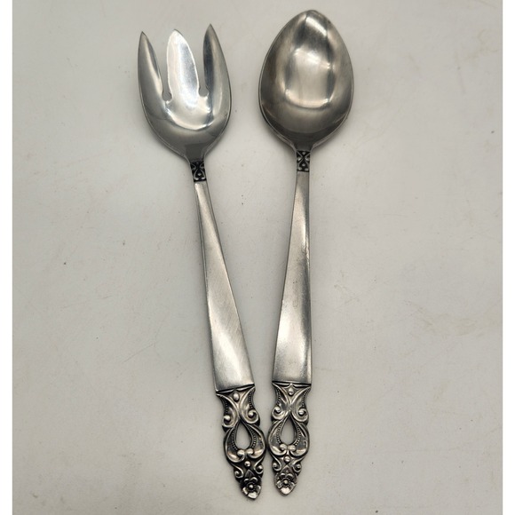National Stainless Other - National Stainless Olof 2 Piece Salad Serving Set Spoon Fork Japan Vintage MCM